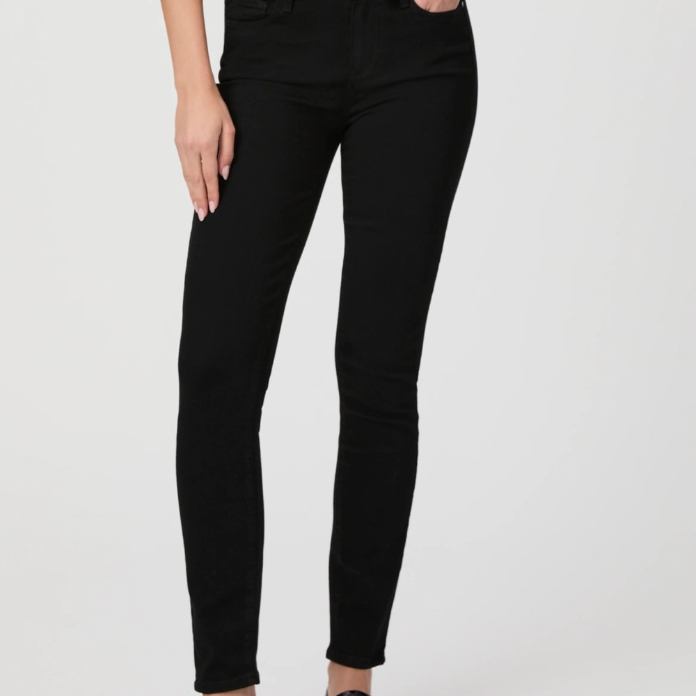 PAIGE Black Skinny Jeans Sleek Fit Stretch Denim
